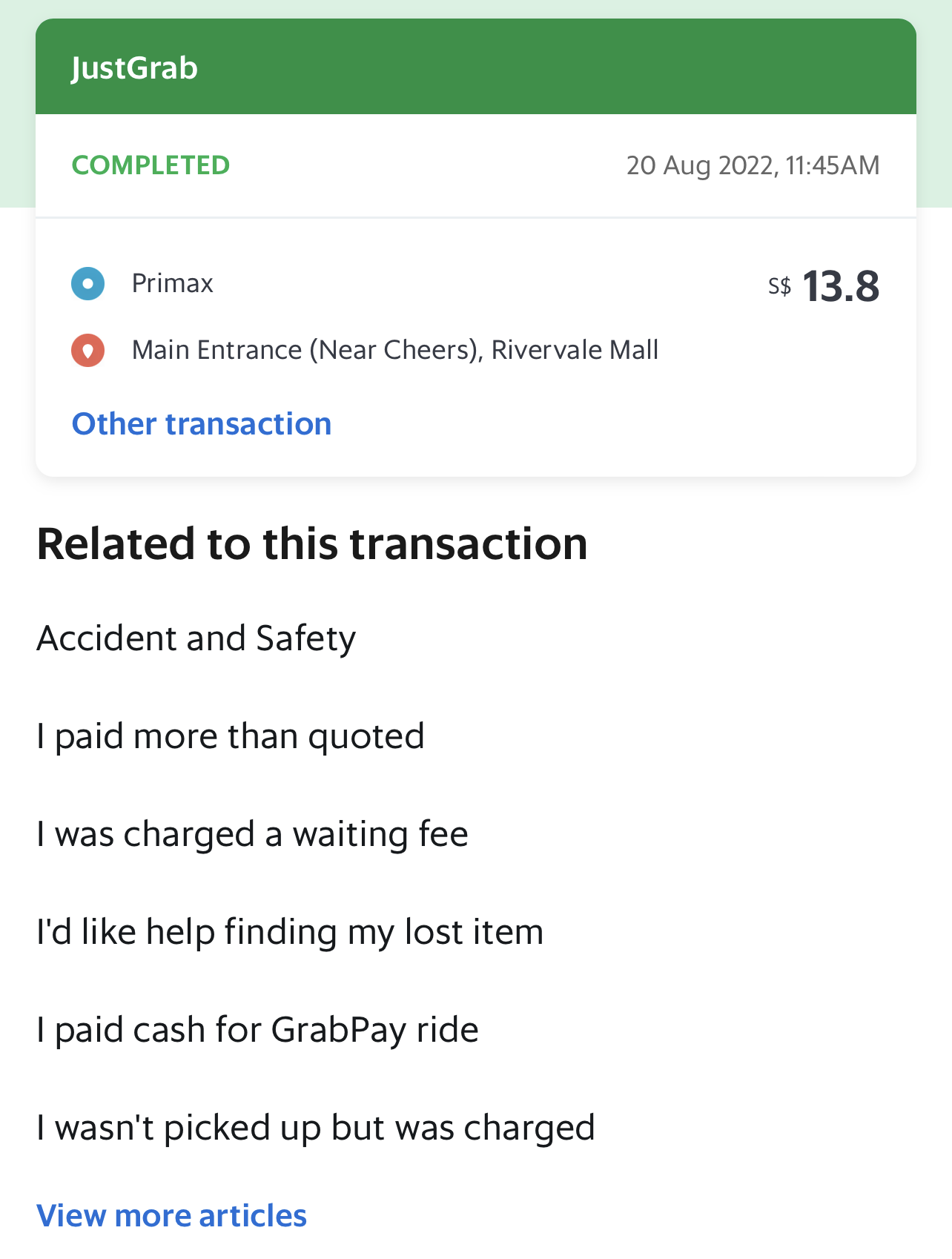 Grab Help Centre